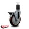 Service Caster 5'' Maroon Poly Swivel 1-5/8'' Expanding Stem Caster with Brake SCC-EX20S514-PPUB-MRN-PLB-158 - alternate 4